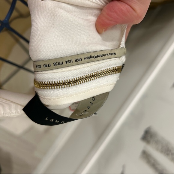 Roland Mouret ivory textured midi skirt NWT size 4 - Picture 7 of 7